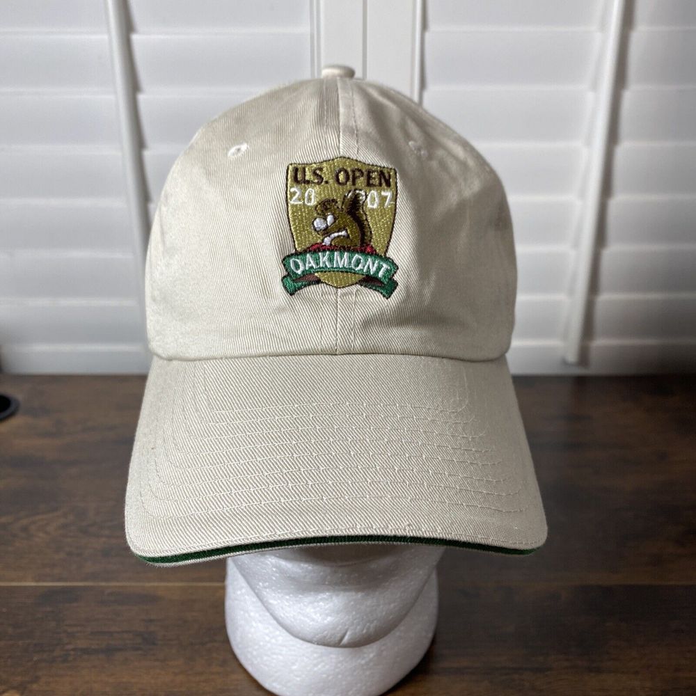 Us Open 2007 Oakmont Golf Hat Usga Member Adjustable Tan Baseball Cap Hat